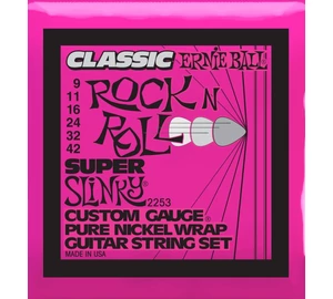 Ernie Ball 2253 Pure Nickel Super Slinky 009-042 elektromos gitárhúr szett