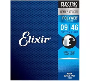 Elixir PolyWeb (12025) 9-46 Custom Light elektromos húr szett