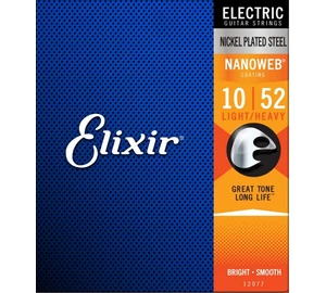 Elixir  12077 NanoWeb 10-52 Light-Heavy elektromos húr szett