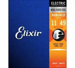 Elixir 12102 NanoWeb Medium 011-049 elektromos gitárhúr szett
