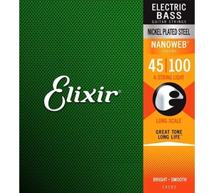 Elixir 14052 Bass NanoWeb Light/Long Scale Húrszett elektromos basszusgitárhoz