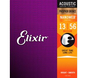 Elixir Phosphor Bronze NanoWeb (16102) 13-56 Medium akusztikus húrkészlet