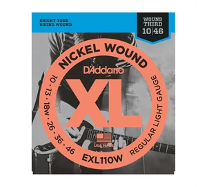 D'Addario EXL110W XL Nickel Round Wound Regular Light 010-046 elektromos gitárhúr szett