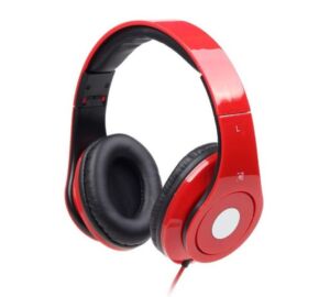 Gembird MHS-DTW-R flexibilis-zajszűrős-dinamikus mikrofonnal Piros fejhallgató