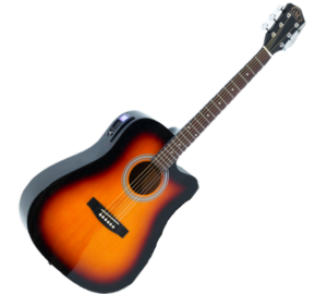 GMC-29HCE Sunburst Cutaway Elektro-akusztikus gitár