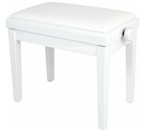 Grand HY-PJ023 állítható magasság 47,5-56,5 cm White Gloss Vinyl fehér zongorapad