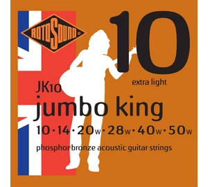 Rotosound JK10 akusztikus Extra Light 010-050 akusztikus gitárhúr szett