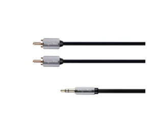 Krüger&Matz KM0311 3,5mm jack - 2RCA kábel 3m