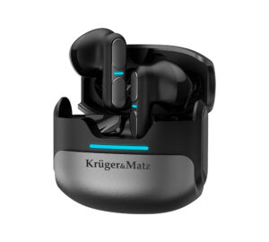 Krüger&Matz KMPM8-G szürke színű Sztereó bluetooth fülhallgató mikrofonnal