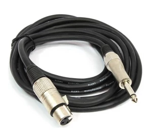 Lewitz MIC 060-3M Fekete XLR mama - 6,3 Jack mikrofonkábel 3 m