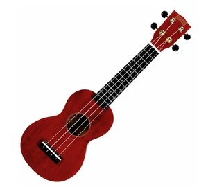 Mahalo MS1TRD Transparent Red Szoprán ukulele tokkal