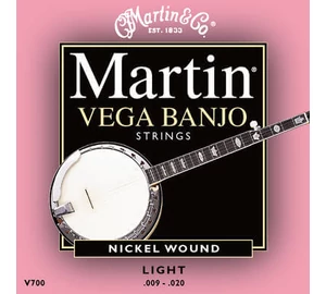 Martin MV700 banjo húr, 5 húros, Vega Light