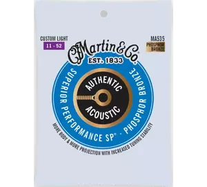 Martin MA535 Authentic Foszfor bronz Ball End Light 011-052 akusztikus gitárhúr szett