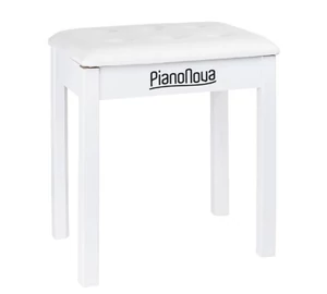 Pianonova Bookcase BCPS2025WH (magasság fix 48,5cm) Fából készült Fehér zongoraszék