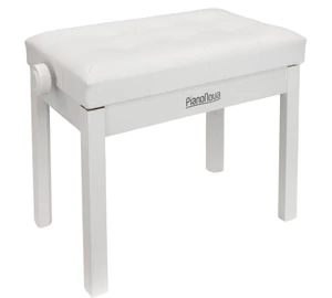 Pianonova DPB2025-WH Állítható 46,5cm - 56,5 cm-ig Fából készült, műbőr ülőfelület White zongoraszék