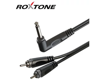 Roxtone RAYC120AL5 6,3 mono pipa jack - 2xRCA kábel 5m