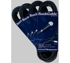 RockCable RCL 30306 XLR-XLR Fekete mikrofonkábel 6 m