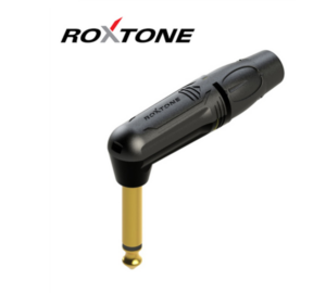 Roxtone RJ2RP-BG Mono 6,3 pipa jack dugó aranyozott (fekete)
