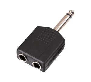 Soundsation SADA039-1 - 6.3mm Jack papa MONO - 2x6.3mm Jack mama adapter