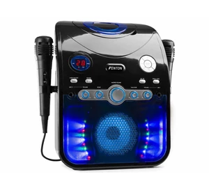 Fenton SBS20BL karaoke party hangfal (Bluetooth, USB, CD, 2x Mikrofon)