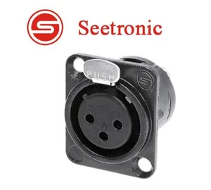 Seetronic MK3F2C-B XLR mama, szerelhető, 3 pólusú, (fekete)