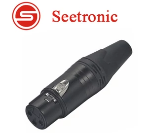 Seetronic SC3FXX-B XLR lengő mama csatlakozó, 3 pólusú, (fekete)