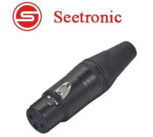 Seetronic SC3FXX-B XLR lengő mama csatlakozó, 3 pólusú, (fekete)