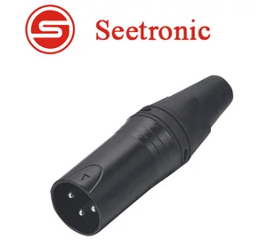 Seetronic SC3MXX-B XLR lengő papa csatlakozó, 3 pólusú, (fekete)