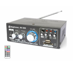 Skytronic AV-360 USB/SD mini hifi erősítő, FM rádió 2x40W