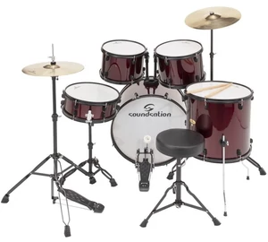 Soundsation EDK22B WR 5 részes hársfa test borvörös dobfelszerelés