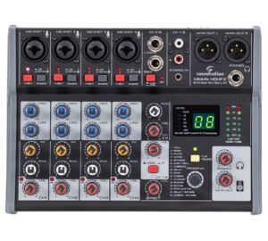 Soundsation MIOMIX 404FX - 8-Channel Professional Audio Mixer with 24-bit Digital Multi-Effect