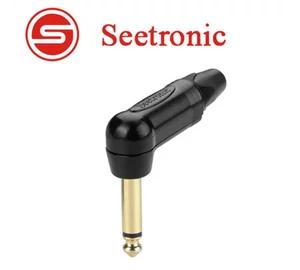 Seetronic SP2RX-BG aranyozott (fekete) Mono 6,3 pipa jack dugó 