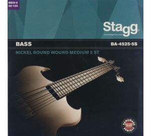 Stagg BA-4525-5S Medium nikkel 045-125 basszusgitár húr szett 