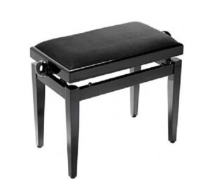 Stagg PB39 BKP VBK állítható magasság 49-59cm fekete bársony- fényes fekete felületű zongorapad