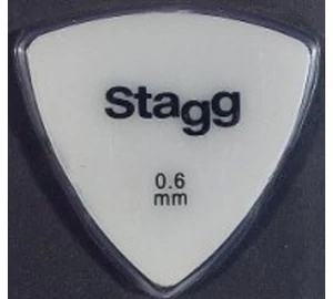 Stagg SPELLIX6-0.60 nagy méretű fehér pengető 0,6 mm