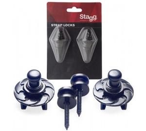 Stagg SSL1 BK Strap Locks fém Tüske és pánt zár