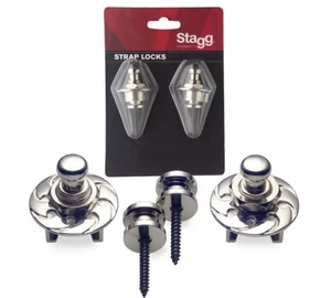 Stagg SSL1 CR Strap Lock króm fém tüske és pánt zár