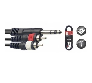 Stagg SYC3/PS2CM E 3,5mm jack/2xRCA kábel 3 m