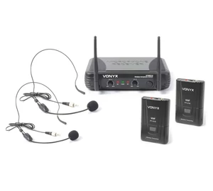 Vonyx STWM-712H VHF rádiós mikrofon (2 db FEJMIKROFON)