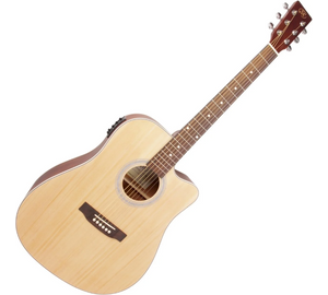 SX SD204CE Natural elektroakusztikus gitár