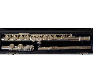 Trevor James 10XE ezüst szájrészes zárt fuvola (Használt cikkek)