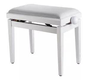 Soundsation SBH-103V-SWH állítható 44,5-53,5cm fehér bársony - matt fehér felületű zongorapad