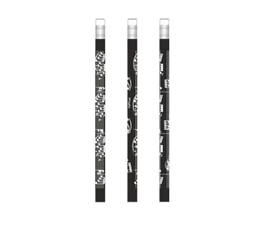 Jumbo fekete színű ceruza kottamintával