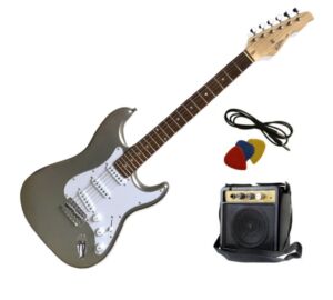 Vision ST5 Silver elektromos gitár + Mini gitárerősítő Szett