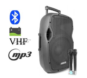 Vonyx AP1200ACCU 600w 2xMik + MP3 + Bluetooth akkumulátoros hordozható hangfal