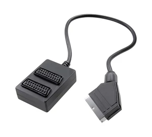 ZLA0386 Euro scart elosztó 1 bemenet - 2 kimenet 20 cm