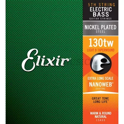 Elixir 15433 Electric Bass NanoWeb Medium XL B 130tw húr elektromos basszusgitárhoz
