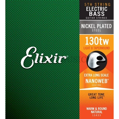 Elixir 15433 Electric Bass NanoWeb Medium XL B 130tw húr elektromos basszusgitárhoz