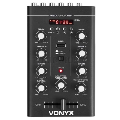 Vonyx STM-500BT 2+1 csatornás DJ, karaoke keverő (USB + Bluetooth)