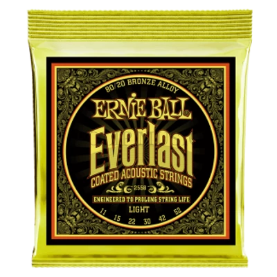 Ernie Ball 2558 Everlast Coated Bronze Light 11-52 Akusztikus gitárhúr szett